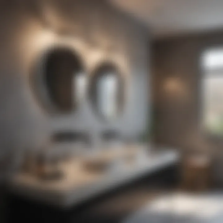 Sleek Vanity Lighting Modern black vanity light fixture in a minimalist bathroom