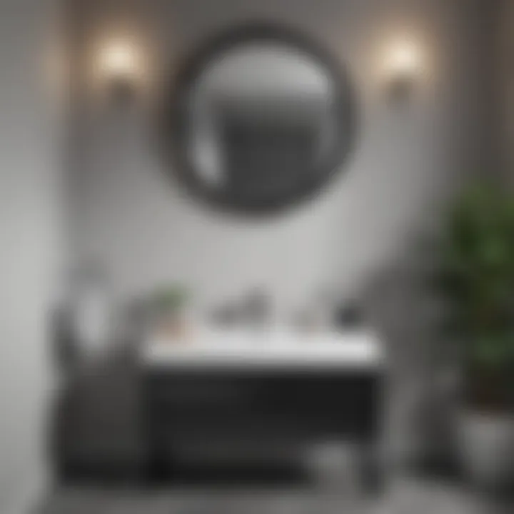 Minimalist Black and White Vanity