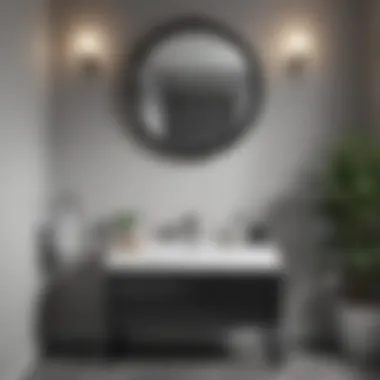 Chic Monochrome Vanity Style Minimalist Black and White Vanity