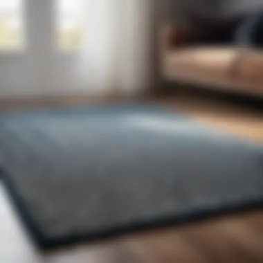 Modern braided rug with geometric patterns