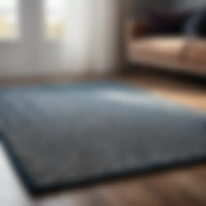 Modern braided rug with geometric patterns