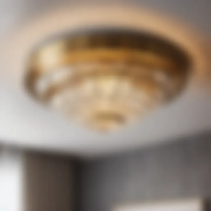 Modern Brass Geometric Ceiling Light Fixture