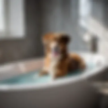 Modern Dog Bath Feature
