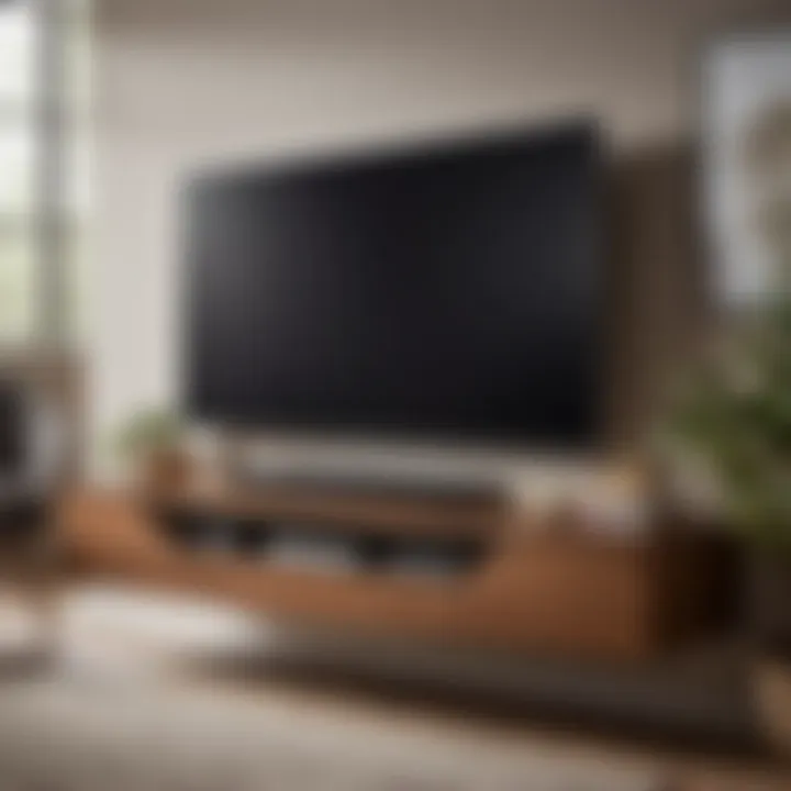 Modern Floating TV Stand in Bedroom