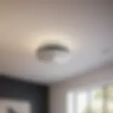 Modern flush mount bathroom fan in sleek design