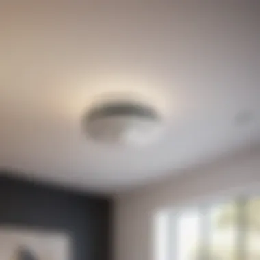 Modern flush mount bathroom fan in sleek design