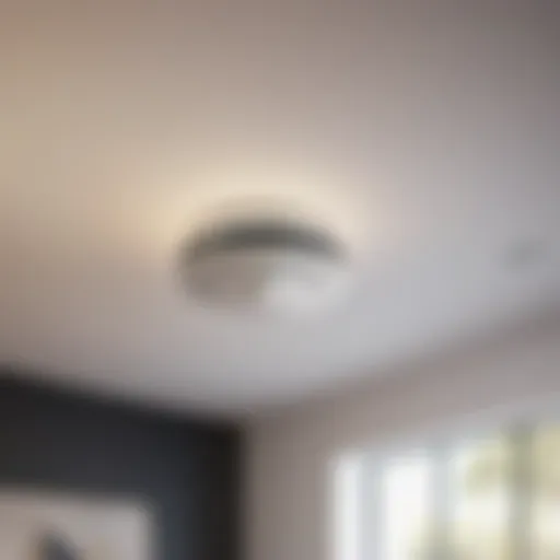 Modern flush mount bathroom fan in sleek design