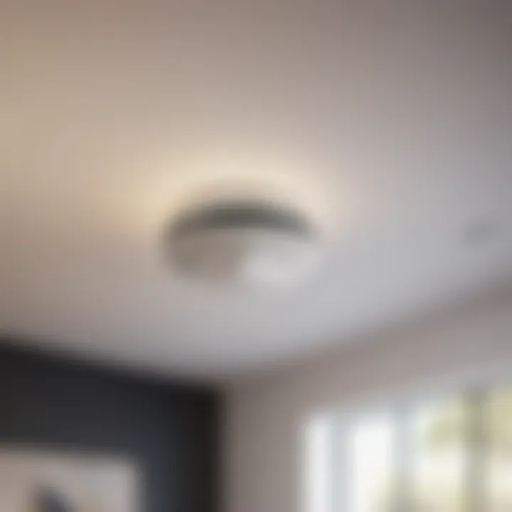 Modern flush mount bathroom fan in sleek design