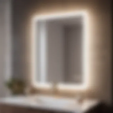 Sleek Contemporary Aesthetics Modern Frameless Bathroom Vanity Mirror