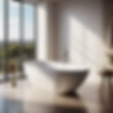 Modern Free-Standing Bathtub with Minimalist Legs