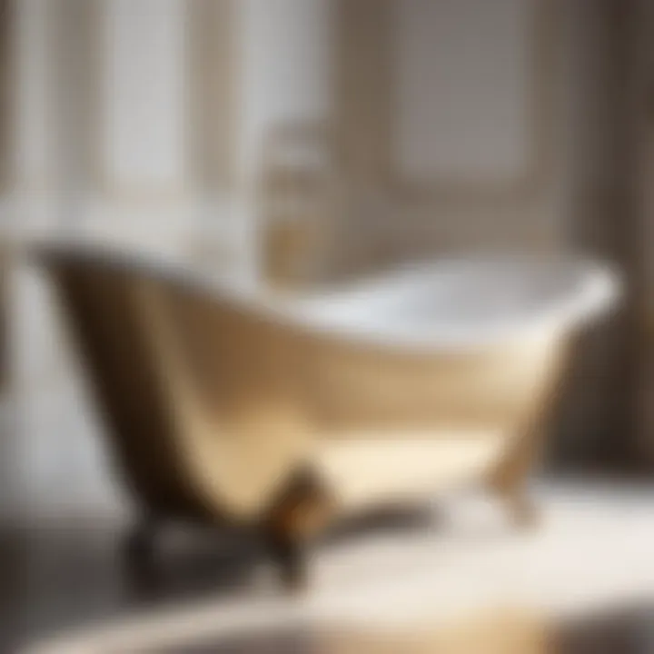 Detailed Close-Up of Modern Freestanding Bath Design Elements