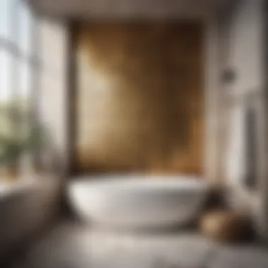 Modern Geometric Bathroom Tile Panel