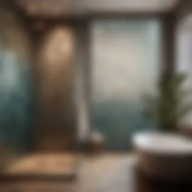 Modern Geometric Pattern Film Modern Geometric Pattern Privacy Film for Bathroom