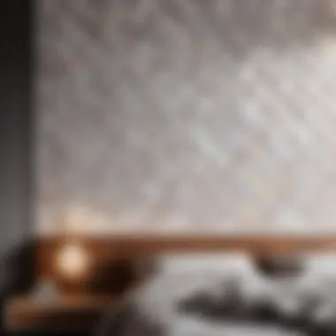 Modern geometric pattern wall tile sticker in bedroom