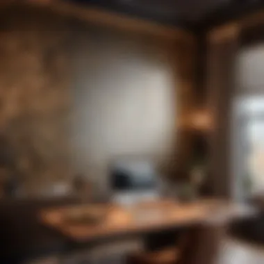 Geometric Elegance: Redefine Office Decor Modern geometric peel and stick wallpaper