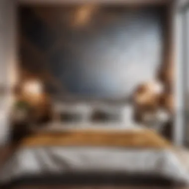 Modern Geometric Removable Wallpaper Bedroom Idea