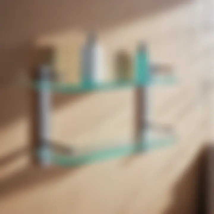 Modern Glass Bathroom Shelf Stand