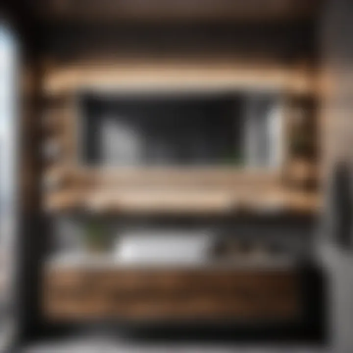 Urban Chic Modern Industrial Bathroom Vanity Shelving Unit