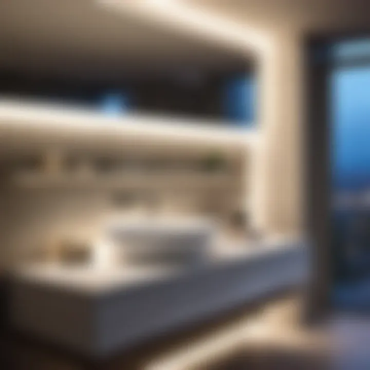 Contemporary Italian Bathroom Vanity with Integrated LED Lighting