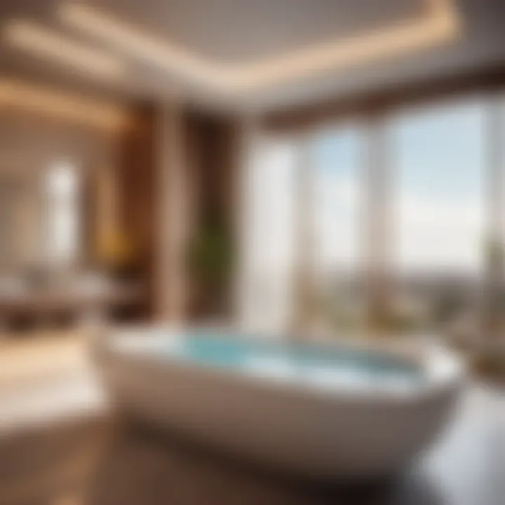 Modern Jacuzzi Style Bathtub with Built-In Jets