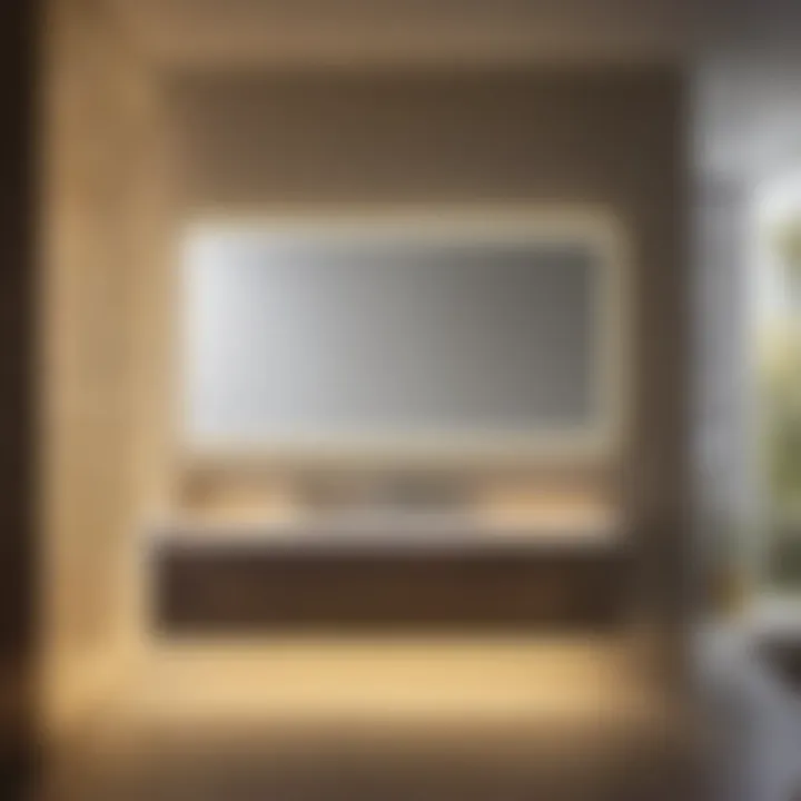 Contemporary Kohler Vanity Illuminated by LED Lighting Modern Kohler Vanity with LED Lighting