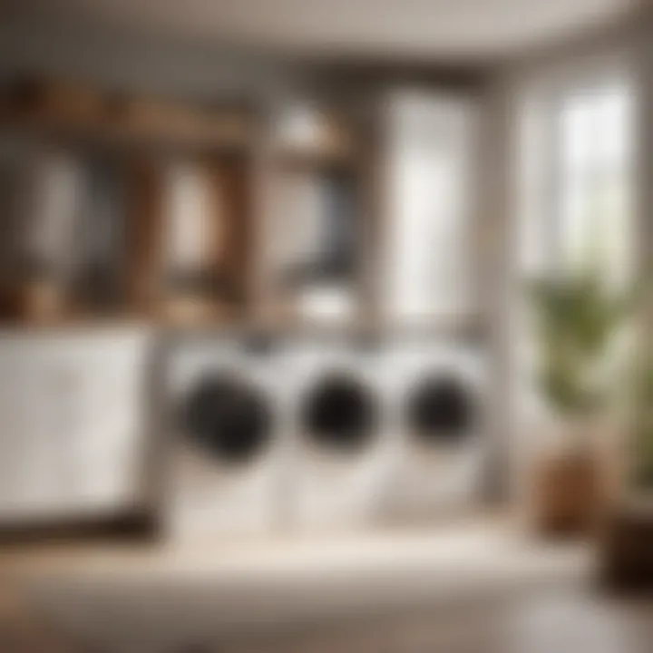 Sleek Laundry Setup Minimalist laundry organization setup