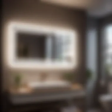 Contemporary Lighting Innovation Modern LED Backlit Bathroom Mirror