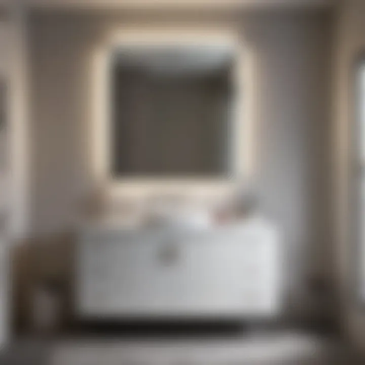 Modern Minimalist Vanity with LED Lighting