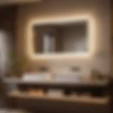 Modern LED wall sconces in a bathroom setting
