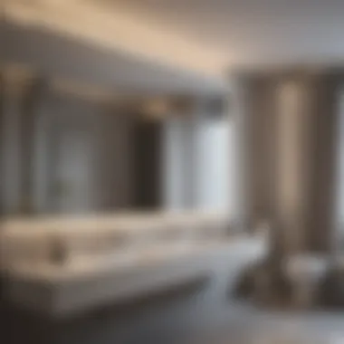 Elegant modern light bar illuminating a stylish bathroom mirror