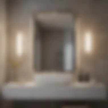 Installation of a sleek light bar above a bathroom vanity
