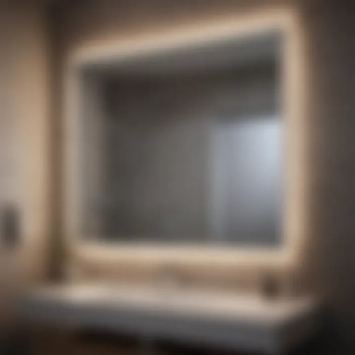 Modern light fixtures enhancing bathroom mirror aesthetics