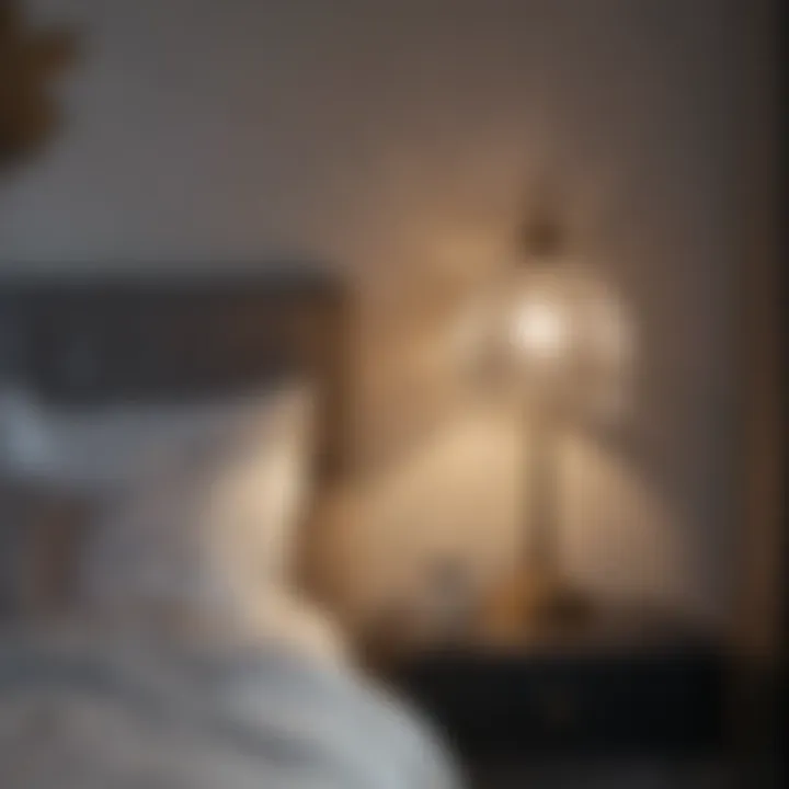 Functional task lighting at a stylish bedside