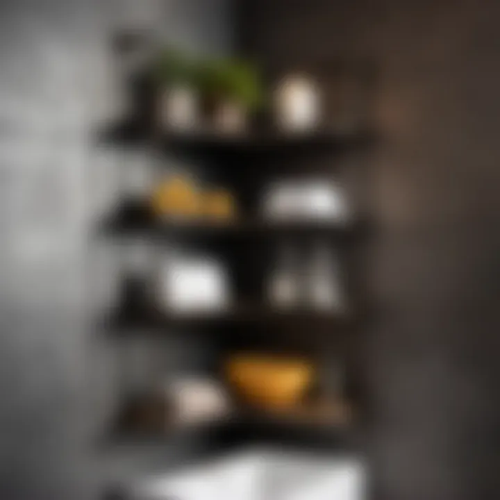 Modern Metal Corner Shelving Unit