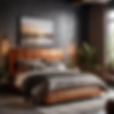 Contemporary Fusion: Industrial Chic for Modern Bedrooms Modern Metal Frame Bedroom Set with Industrial Touches