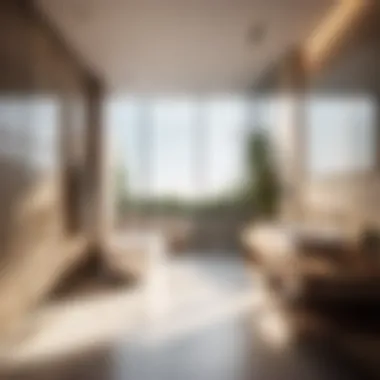 Modern minimalist bathroom design template with sleek lines