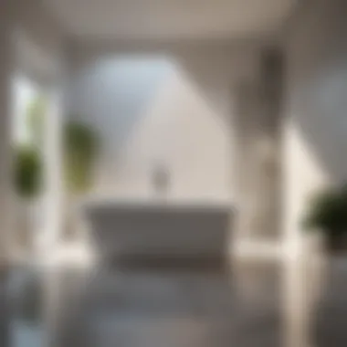 Contemporary Minimalism Modern 60 x 30 Freestanding Bathtub in Minimalist Setting