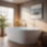 Modern mobile home corner bathtub with sleek design