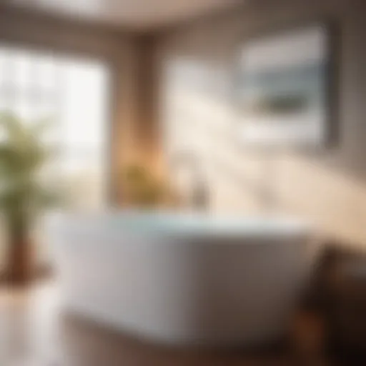Modern mobile home corner bathtub with sleek design
