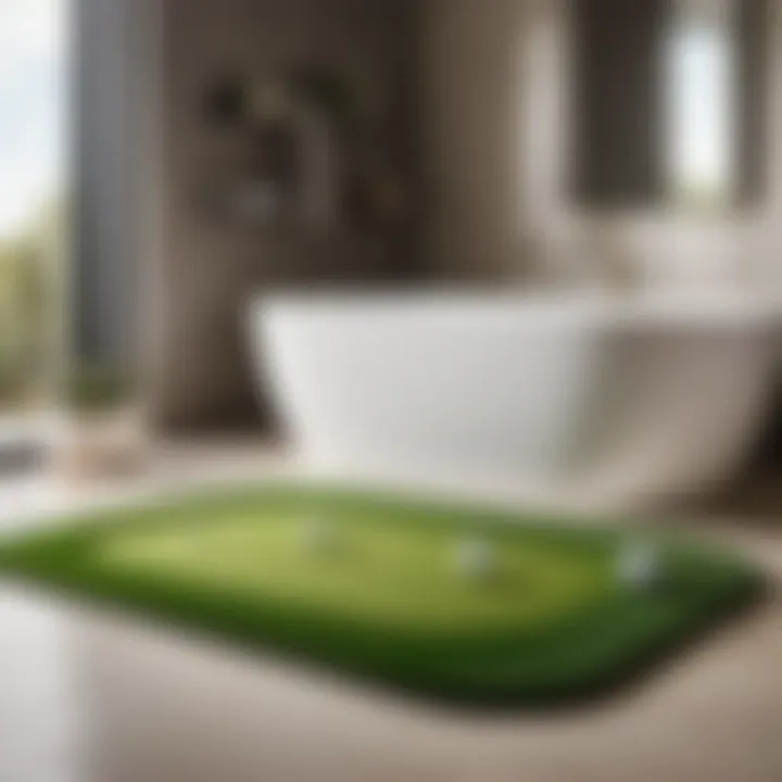 Modern Putting Green Bath Mat