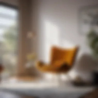 Modern sleek chair in a bedroom for a contemporary look