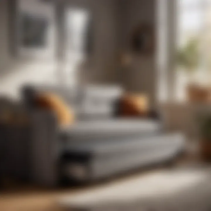 Functional Storage Solution Modern small pull-out couch with hidden storage