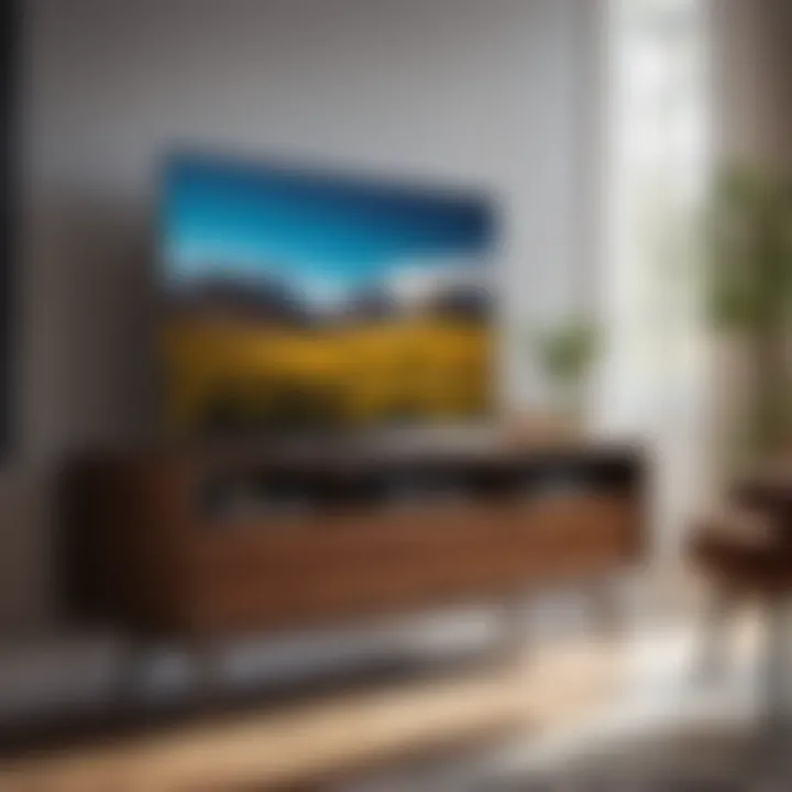 Contemporary Style Statement Modern tall TV stand design in bedroom