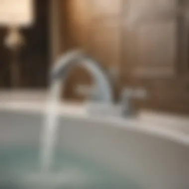 Detailed Close-Up of Moen Chateau Bathtub Faucet Technology