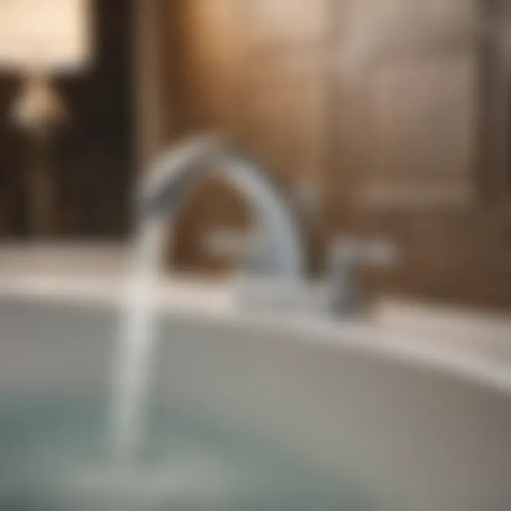 Detailed Close-Up of Moen Chateau Bathtub Faucet Technology