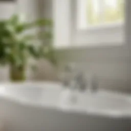 Luxurious Moen Chateau Bathtub Faucet in a Contemporary Bathroom Setting