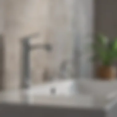 Stylish Moen Genta faucet in modern bathroom