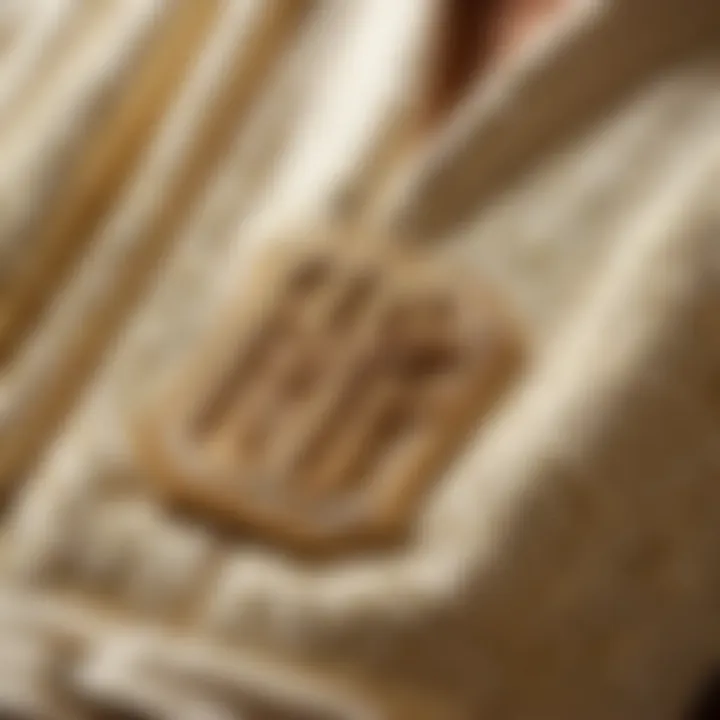 Exquisite Monogram Embroidery on Bathrobe