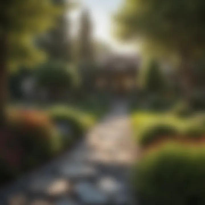 A serene backyard with well-maintained landscaping