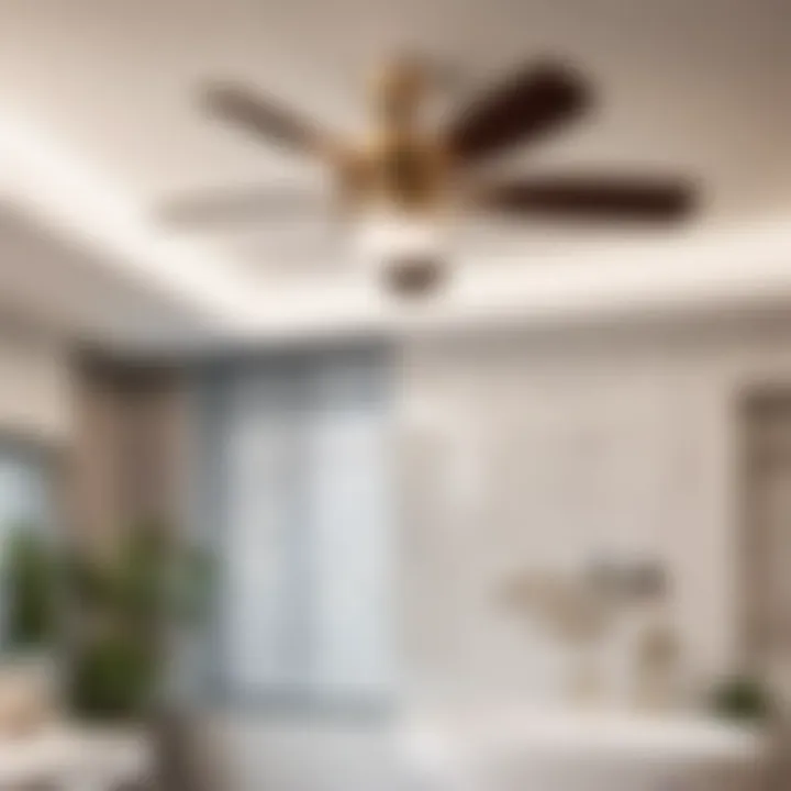 Enhancing Ambiance with Bluetooth Speaker Fan System Enjoying Music in Bathroom with Bluetooth Speaker Ceiling Fan